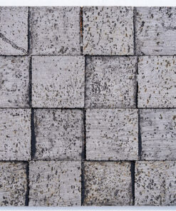 Gray Cubes 3D Acoustic Cork Wall Panel Featuring Textured Gray Cork Blocks For Modern Interior Walls, Sound Absorption, Home Theaters, Offices, And Feature Wall Applications.