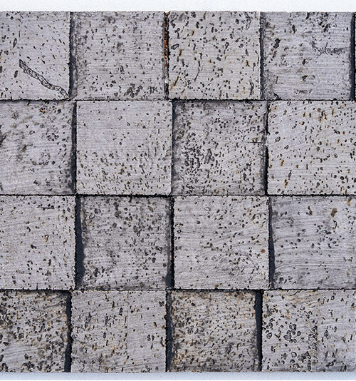 Gray Cubes 3D Acoustic Cork Wall Panel Featuring Textured Gray Cork Blocks For Modern Interior Walls, Sound Absorption, Home Theaters, Offices, And Feature Wall Applications.