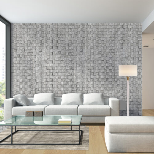 gray cubes cork accent walls panels
