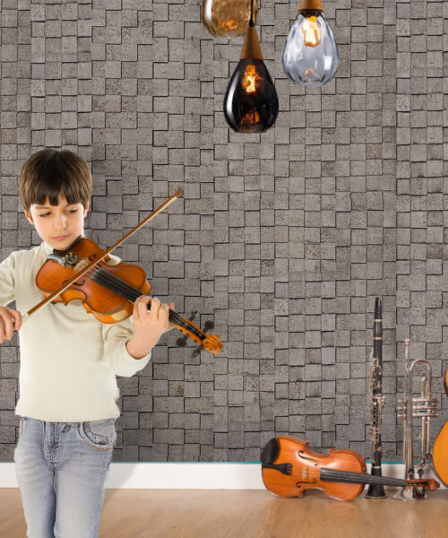 Usa'S Best Cork Flooring, Wall Tiles, Underlayment And More Gray Cubes – 25/64″ (10Mm) (Wall Tile)