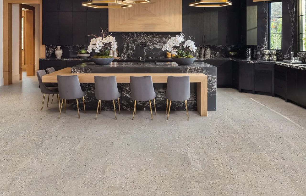 Gray Leather Cork Best Flooring For Asthma Sufferers