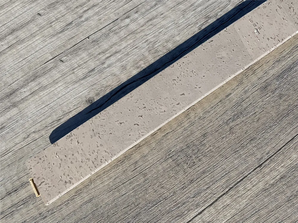 Gray Leather – 1/2 Inch (12Mm) – Cork Floating T-Molding (900Mm Long) (Tgl12) (Special Order) Gray Leather – 1/2″ (12Mm) (T-Molding)