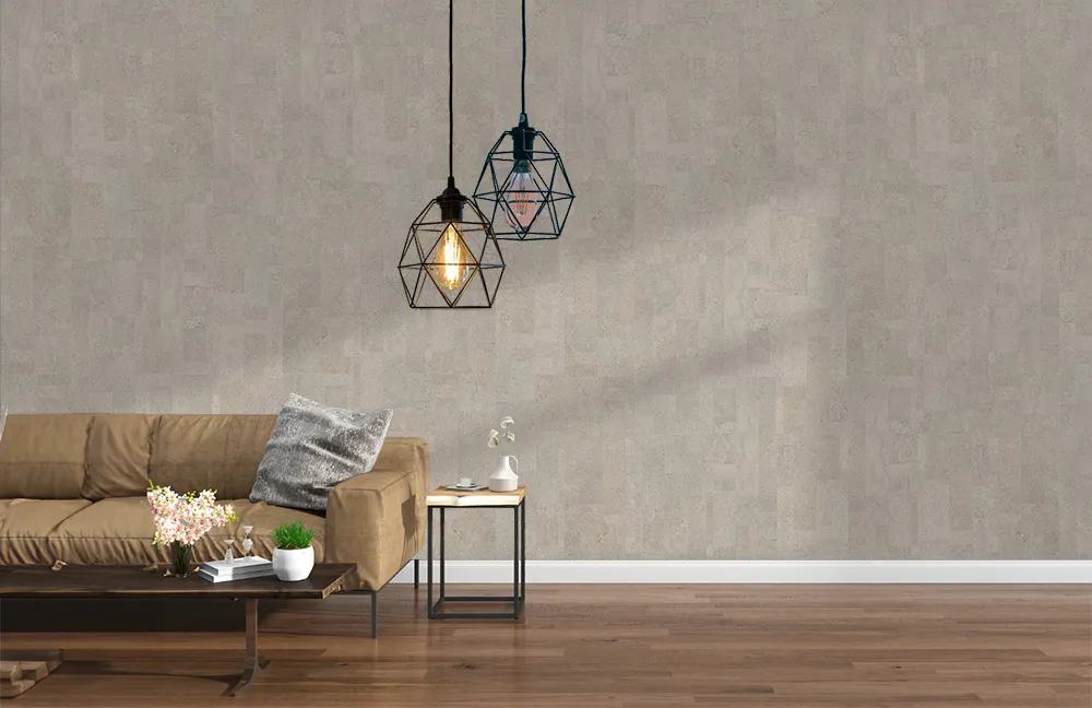 Gray Leather - 1/4&Quot; (6Mm) - Cork Glue Down Tile (Ggl6) Gray Leather Cork Tiles For Wall