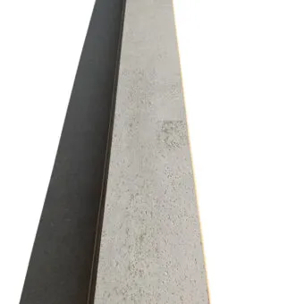 Gray leather custom manufactured cork stair nosing.