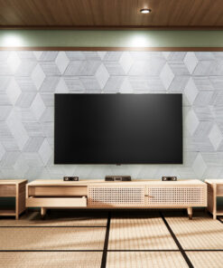 Striato - 7/16&Quot; (11Mm) - 3D Cork Wall Panels (Wsto11) Gray Rigato 3D Acoustic Cork Wall Panels For Home Theater