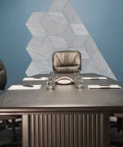 Striato - 7/16&Quot; (11Mm) - 3D Cork Wall Panels (Wsto11) Gray Rigato 3D Acoustic Cork Wall Panels For Sound-Deadening Conference Room