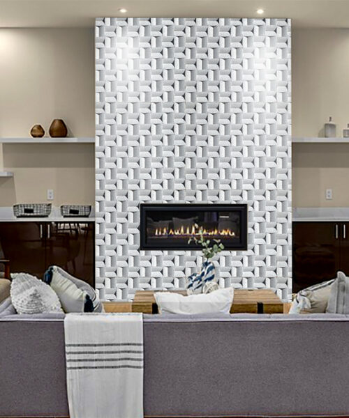 greece white 3D acoustic feature wall panels noise-reducing