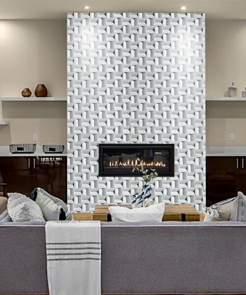 greece white 3D acoustic feature wall panels noise-reducing
