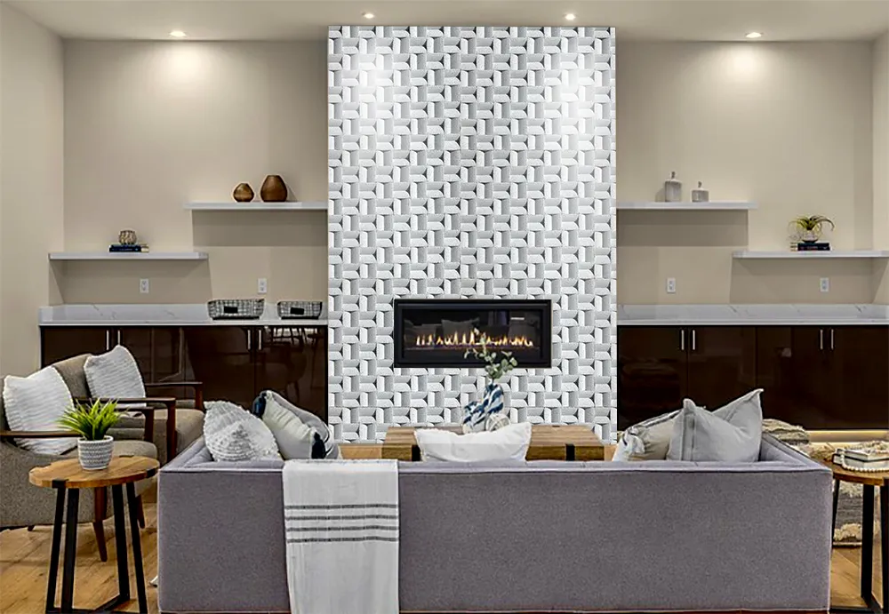 Greece White - 63/64&Quot; (25Mm) - 3D Cork Wall Panels (Wgwh25) Greece White 3D Acoustic Feature Wall Panels Noise-Reducing