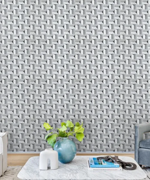 Greece White - 63/64&Quot; (25Mm) - 3D Cork Wall Panels (Wgwh25) Greece White 3D Acoustic Wall Tiles Noise-Reducing Tiles Sound-Absorbing