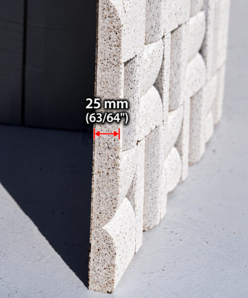 Greece White - 63/64&Quot; (25Mm) - 3D Cork Wall Panels (Wgwh25) Greece White – 63/64″ (25Mm) (3D Panel) - Image 4