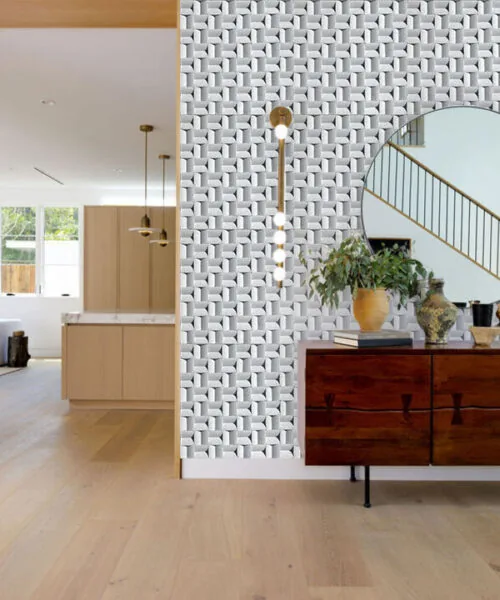Greece White - 63/64&Quot; (25Mm) - 3D Cork Wall Panels (Wgwh25) Greece White Modern 3D Acoustic Wall Panels Sound-Absorbing