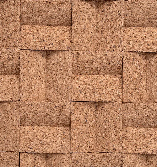 Create stunning feature walls with Greece Wood Cubes 3D Acoustic Cork Wall Panels. Natural cork provides sound absorption, warmth, and a modern geometric design for homes and commercial spaces.