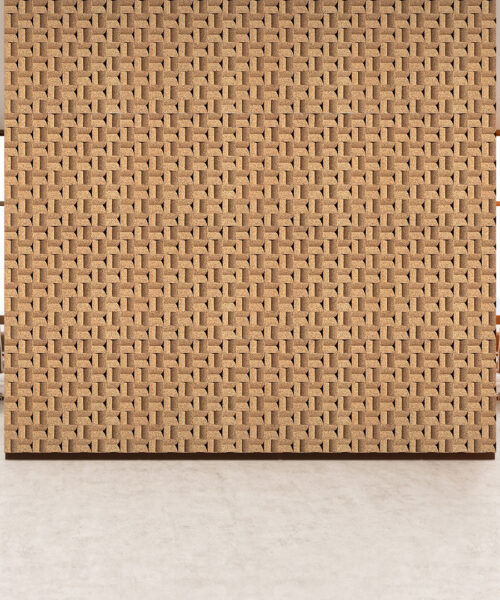 Greece Wood - 63/64&Quot; (25Mm) - 3D Cork Wall Panels (Wgwo25) Greece Wood Cork 3D Acoustic Wall Panels Office Meeting Room
