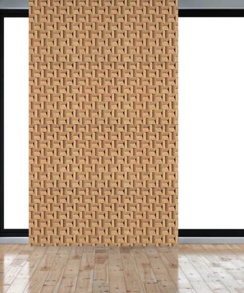 Greece Wood - 63/64&Quot; (25Mm) - 3D Cork Wall Panels (Wgwo25) Greece Wood Cork 3D Sound Diffusion Wall Panels