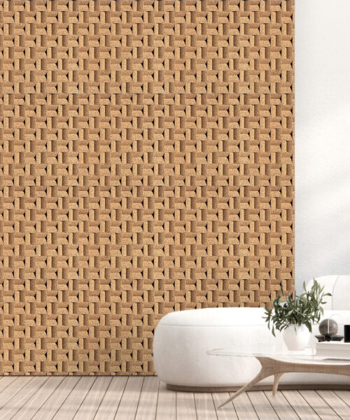 greece wood cork accent wall