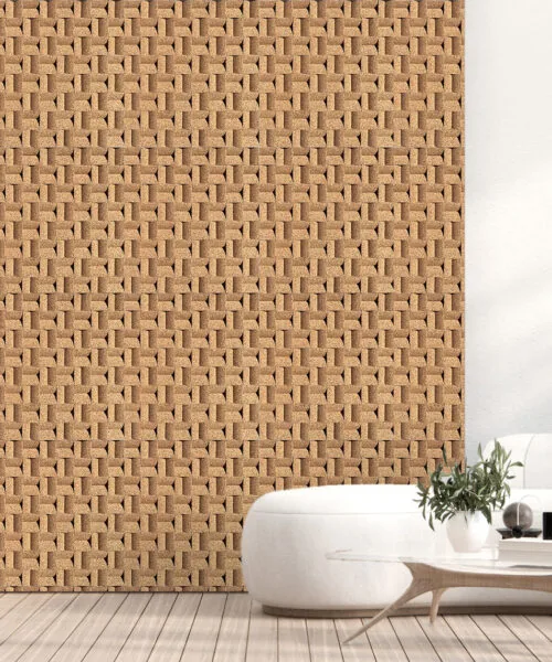Greece Wood Cork Accent Wall