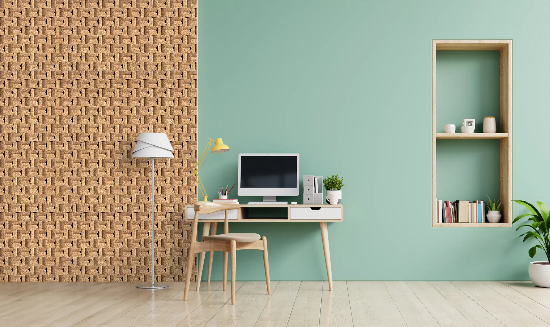 Greece Wood - 63/64&Quot; (25Mm) - 3D Cork Wall Panels (Wgwo25) Greece Wood Cork Acoustic Treatment Wall Panels