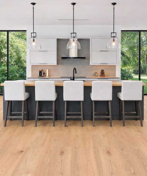 Honey Oak - 3/8&Quot; (9.5Mm) - Swiss Real Linoleum Hydrowood Core Waterproof Floating Flooring (Nhono9.5) Honey Oak Swiss Real Linoleum Flooring Kitchen Durable Waterproof