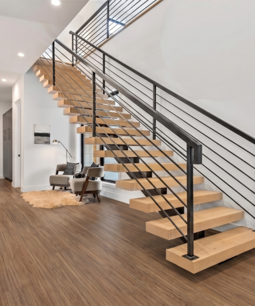 American Red Oak - 7/16&Quot; (11Mm) - Swiss Design Cork Floating (Fred11) Icork 152310 Room1