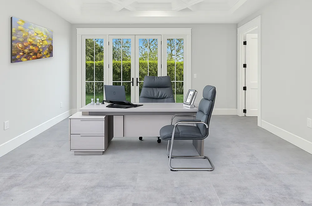 Industrial Grey - 3/8&Quot; (9.5Mm) - Swiss Real Linoleum Hydrowood Core Waterproof Floating Flooring (Nindg9.5) Industrial Gary Grey Swiss Real Linoleum Durable For Office