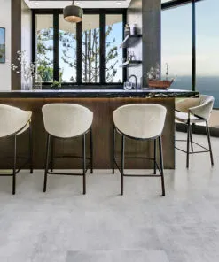 industrial gary grey swiss real linoleum hydrowood core waterproof beach house kitchen