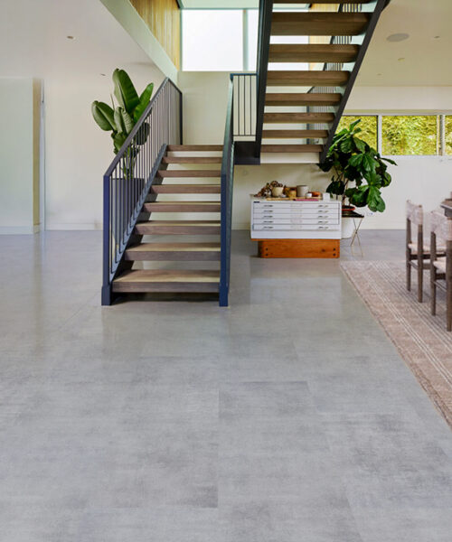 Industrial Grey - 3/8&Quot; (9.5Mm) - Swiss Real Linoleum Hydrowood Core Waterproof Floating Flooring (Nindg9.5) Industrial Grey Swiss Real Linoleum Best Basement Waterproof Flooring With Concrete Look