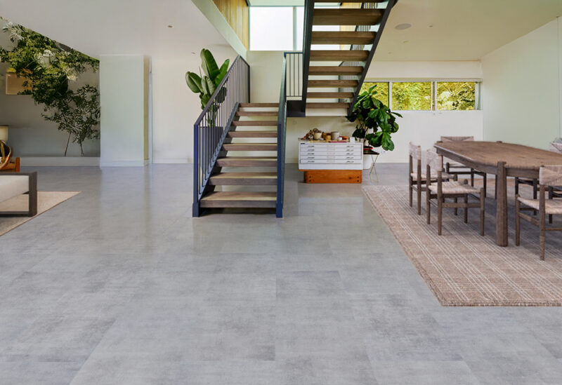 Industrial Grey Linoleum Flooring | Swiss Real Linoleum Floor USA