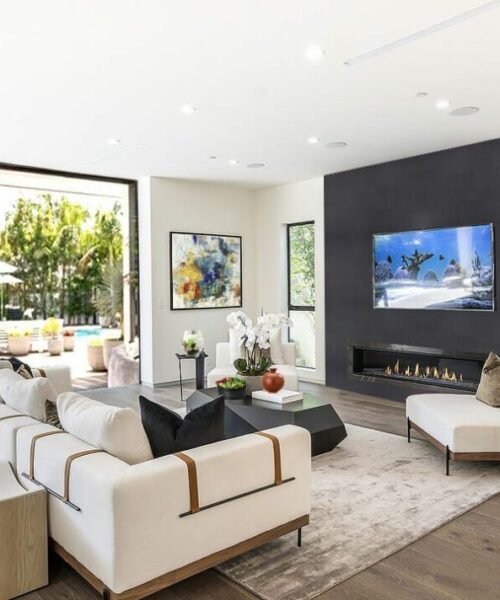 Jet Black Cork Wall Tiles Living Room Natural Accent Wall