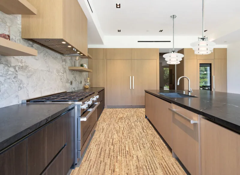 Is Cork Flooring Water Resistant? Linea Dark Cork Floor Hot Coating Floating Wide Planks Kitchen Durable Waterproof