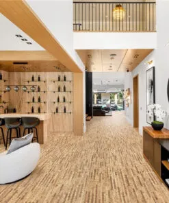 Linea Dark - 7/16&Quot; (11Mm) - Swiss Real Cork Floating (Flin11) Linea Dark Cork Floor Hot Coating Floating Wide Planks Modern House With Home Bar
