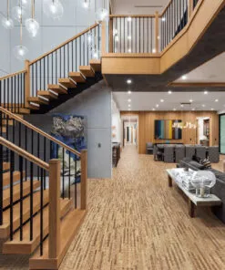 Linea Dark Cork Floor Hot Coating Wide Planks Durable House