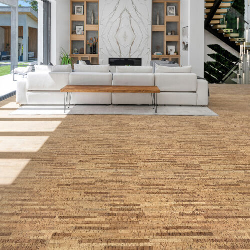 linea dark natural cork long lasting flooring