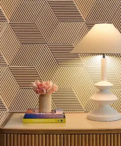 Linear Natural Cork Wall Acoustic Penal Tiles Hotel