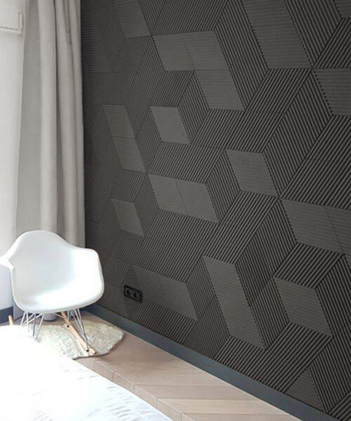 Linear Wood Black – 25/64″ (10mm) (Wall Tile)