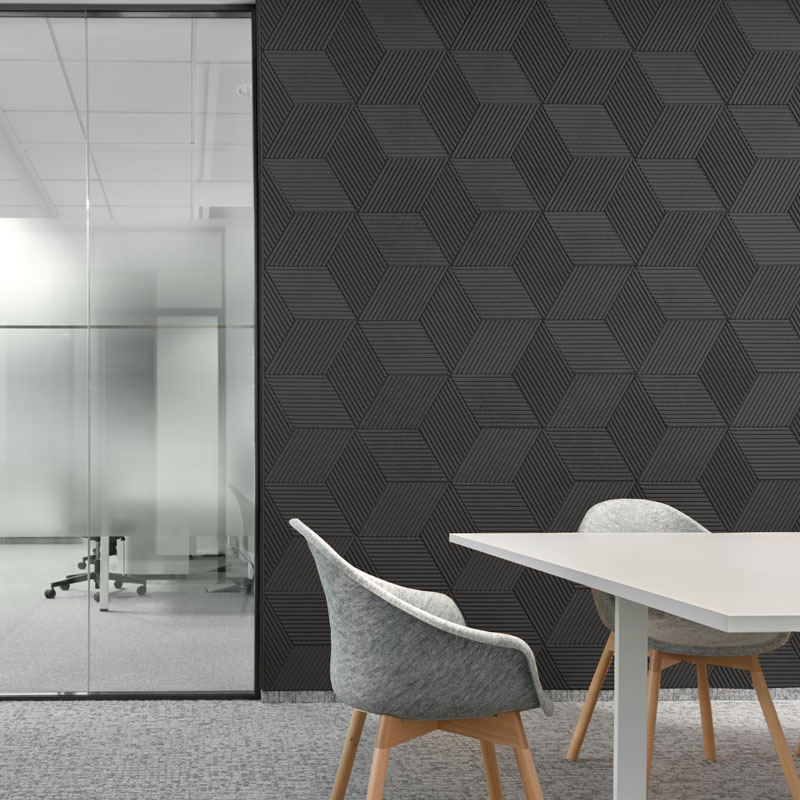 Linear Wood Black - 25/64&Quot; (10Mm) - 3D Acoustic Cork Wall Panels (Wlwobk10) Linear Wood Black – 25/64″ (10Mm) (Wall Tile) - Image 2