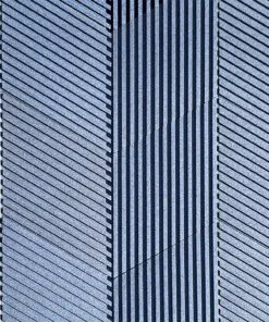 linear wood deep blue 3d acoustic cork sound reduce wall panels