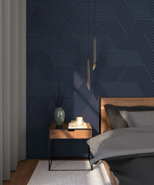 Linear Wood Deep Blue – 25/64″ (10mm) (Wall Tile) - Image 4