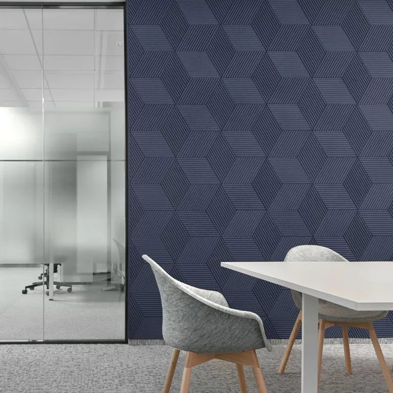 Linear Wood Deep Blue - 25/64&Quot; (10Mm) – 3D Acoustic Cork Wall Panels (Wlwobl10) Linear Wood Deep Blue – 25/64″ (10Mm) (Wall Tile) - Image 5