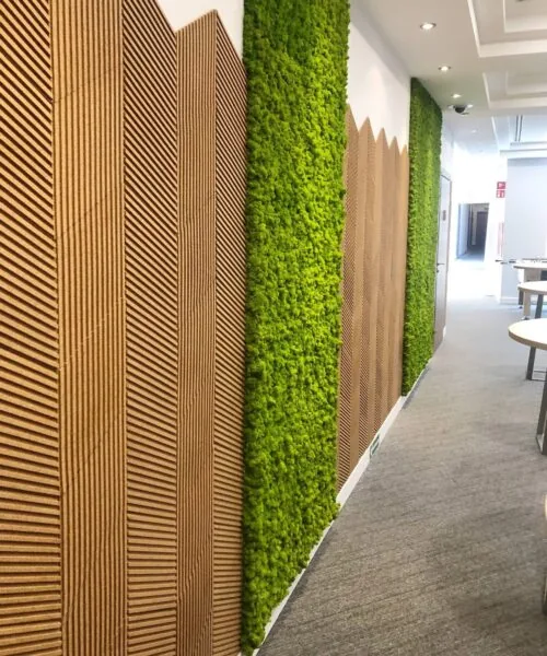 Linear Wood Natural - 25/64&Quot; (10Mm) – 3D Acoustic Cork Wall Panels (Wlwon10) Linear Wood Natural 3D Acoustic Cork Decorative Wall Panels Coverings Cafe Restaurant