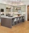 logan cork floor kitchen interior island sink cabinets