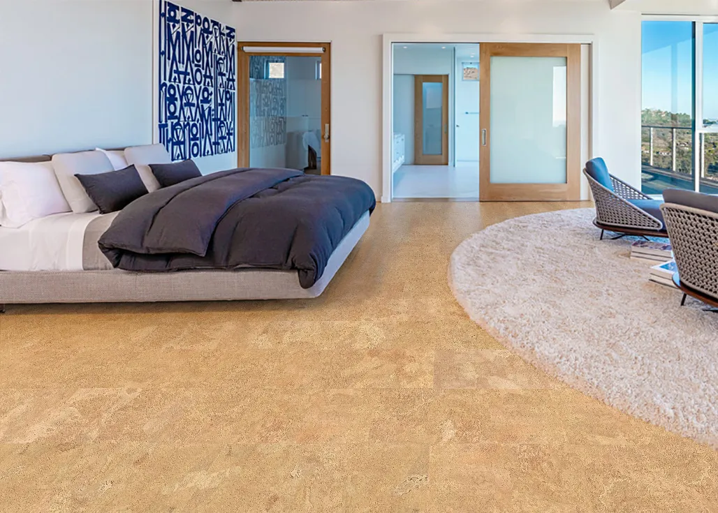 Logan - 1/4&Quot; (6Mm) - Cork Glue Down Tile (Glo6) Logan Cork Flooring For Noise Reduction In Bedrooms