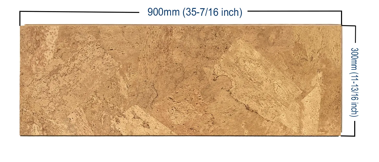 Logan - 1/2&Quot; (12Mm) - Cork Floating (Flo12) Logan Cork Uniclic Floating Flooring Plank Size