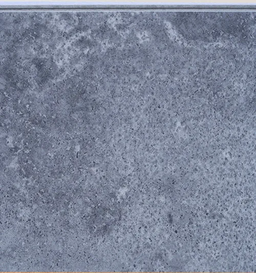Midnight Slate Swiss TechSlate flooring featuring a dark gray natural slate stone appearance with realistic mineral textures and a durable stone-look surface.
