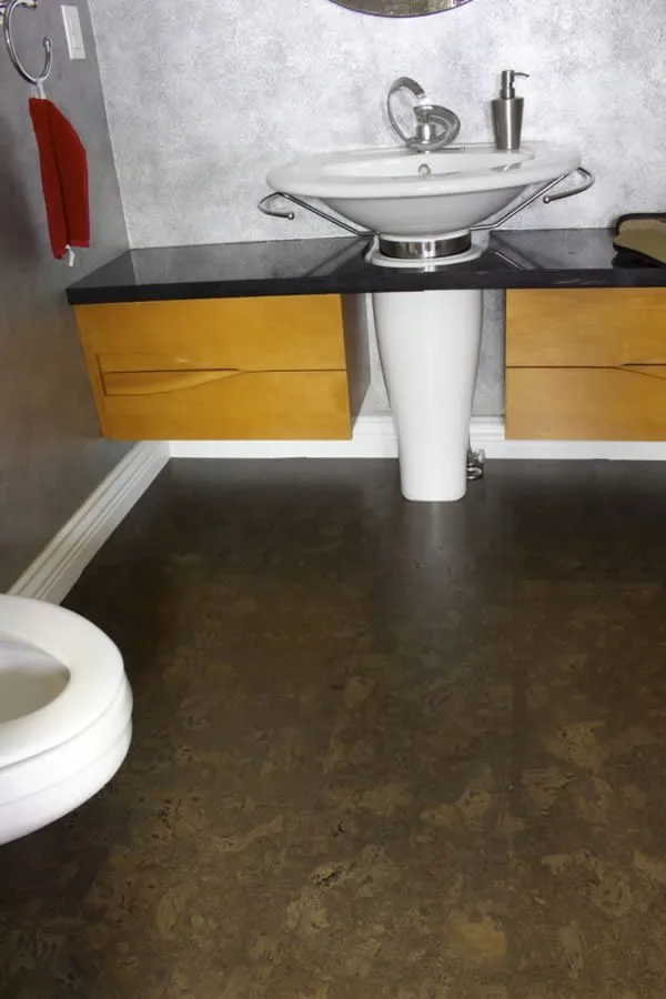 Modern Bathroom Flooring Walnut Burlwood Bathroom