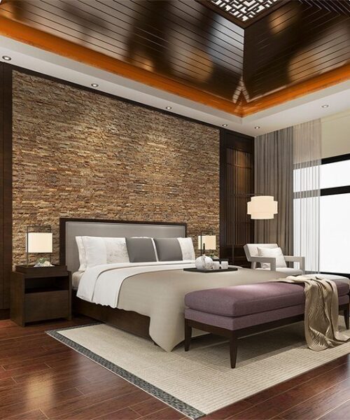 Narrow Bricks Forna Cork Wall Panels Sustainable Soundproofing Bedroom Room