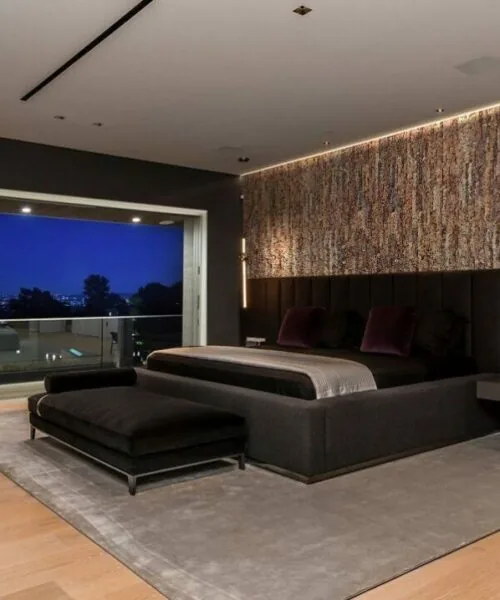 Narrow Bricks Ledge Stone Cork Wall Panels Soundproof A Bedroom