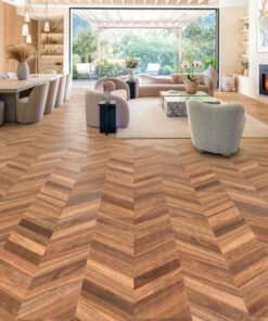 Noble Chevron Cork Floating Floor Traditional Interiors