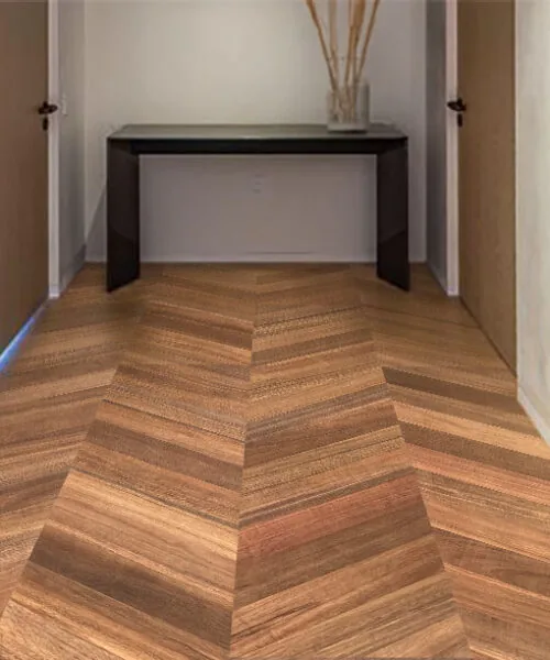 Noble Chevron - 7/16″ (11Mm) - Swiss Design Cork Floating (Fnob11) Noble Chevron Cork Floating Flooring For Urban Apartments