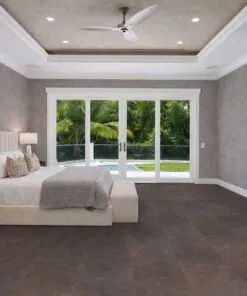 Onyx - 7/16&Quot; (11Mm) - Swiss Real Cork Floating (Fox11) Modern Bedroom Interior With Onxy Swiss Cork Flooring,